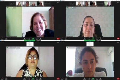 Coordenadoria da Mulher re&uacute;ne-se com Ju&iacute;za e equipe do JVDFM e Defensoria para discutir demandas
